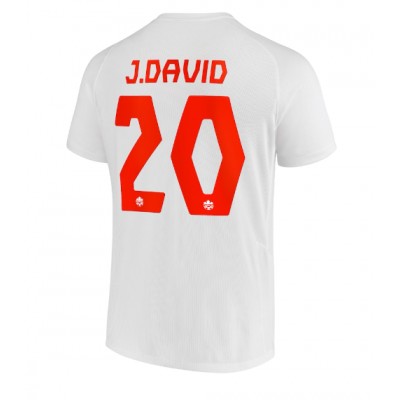 Echipament fotbal Canada Jonathan David #20 Tricou Deplasare Mondial 2022 maneca scurta